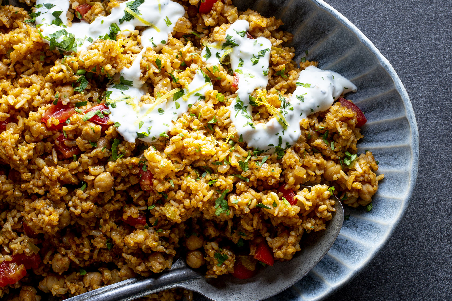 Bulgur pilaf with chargrilled corn salsa - Fresh Living
